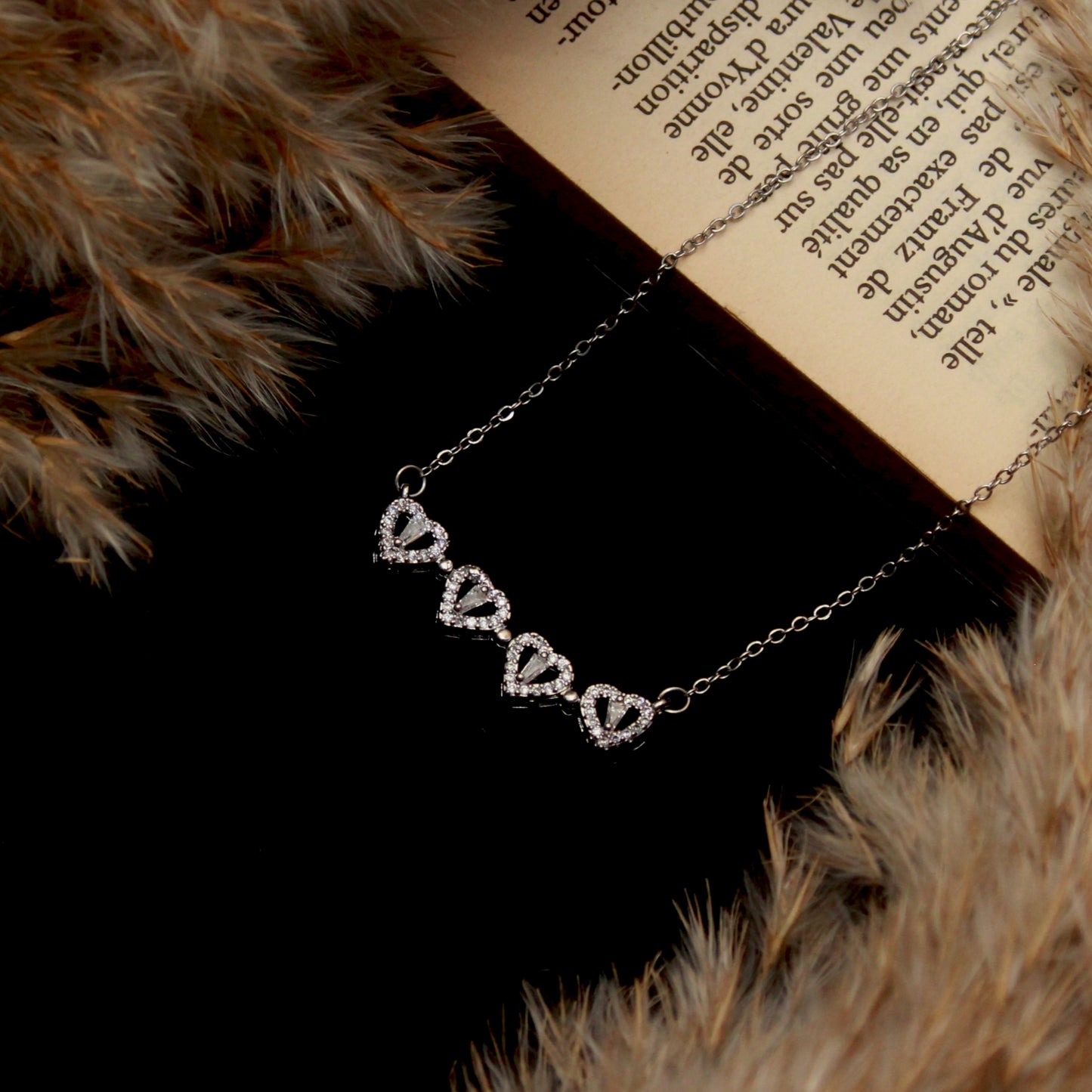 سلسلة وردة 2*1 فضي